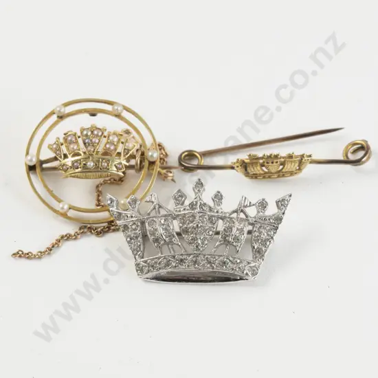 Victorian 15ct Naval SweetHeart Brooch