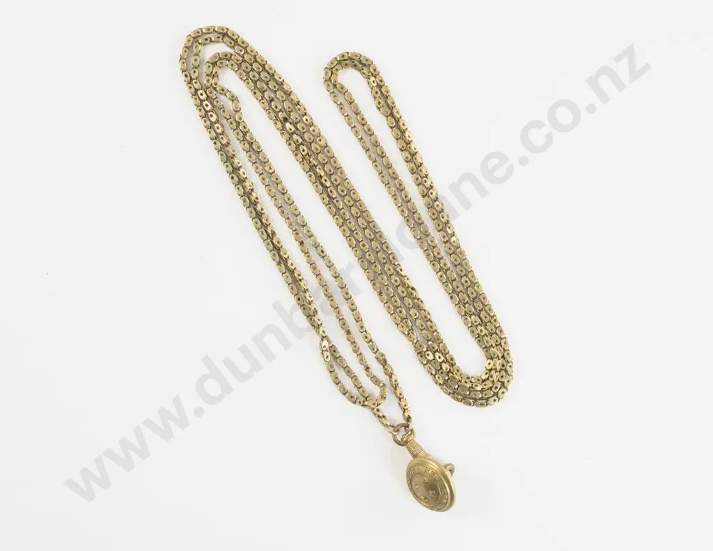 Victorian Gold Plated Muff Chain Image 1++