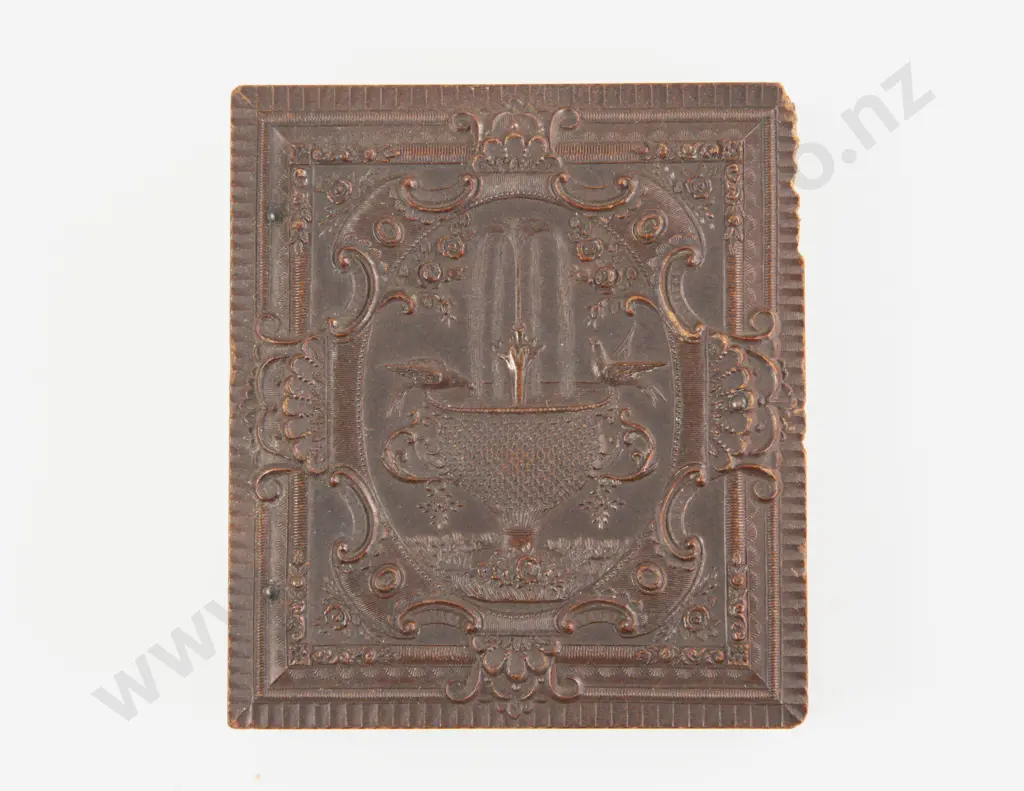 C19th Porcelain Tile Painted Portrait of Christ with Crown of Thorns Image 1++