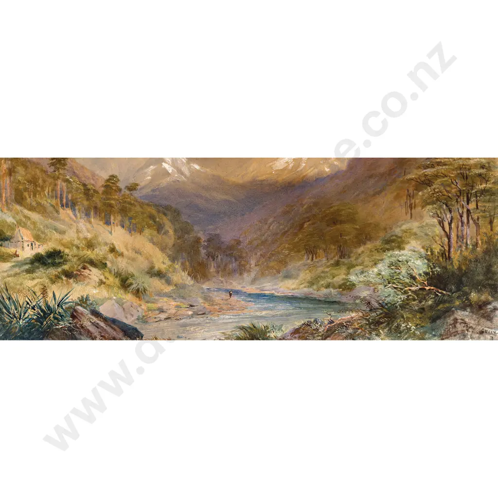 John Gully - South Island River Scene Image 1++