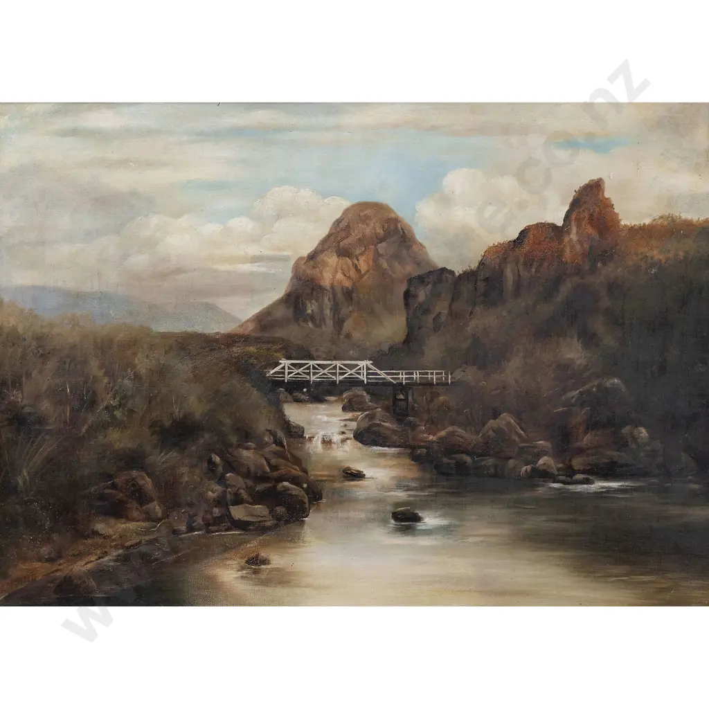 Charles Blomfield - Untitled Landscape with Bridge Image 1++