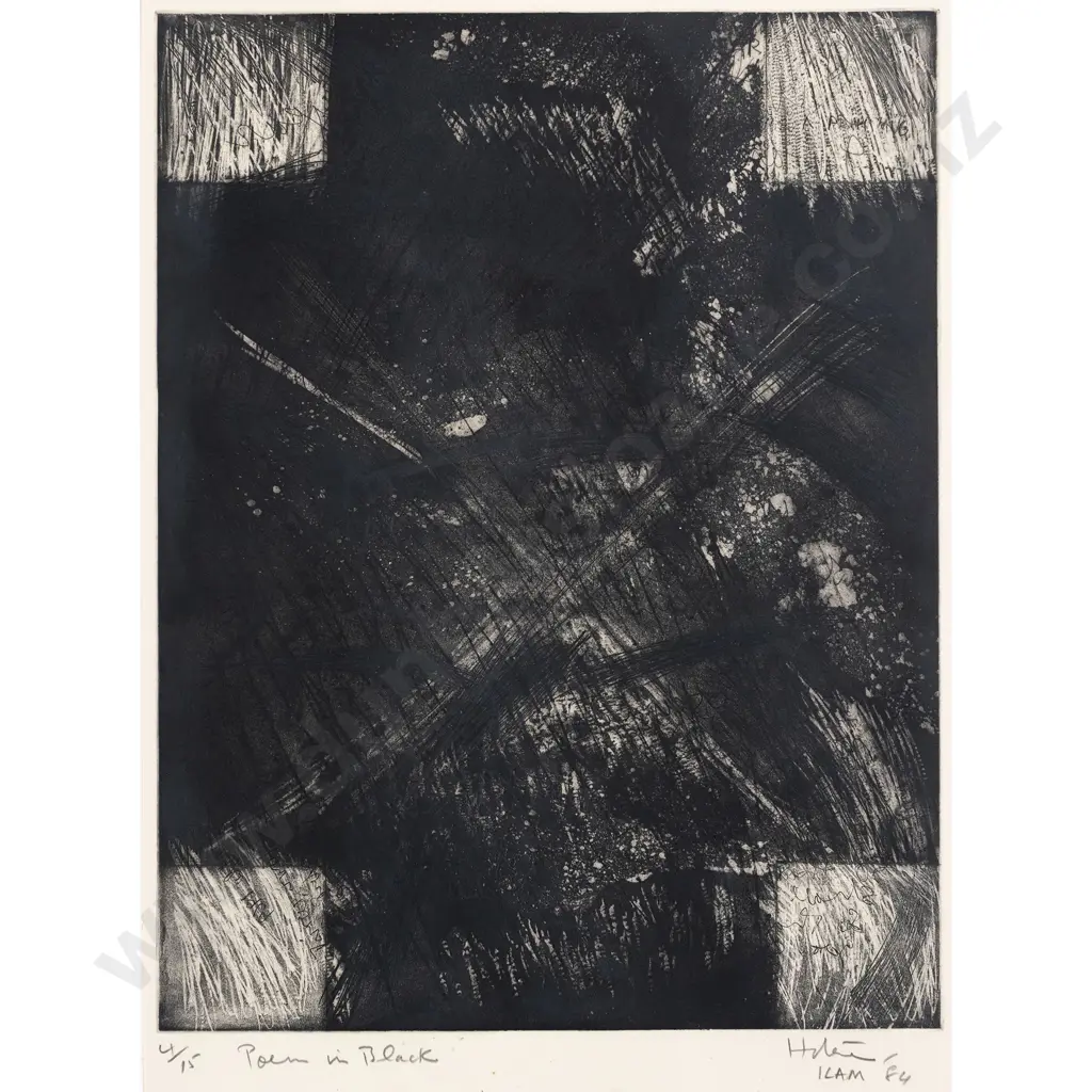 Ralph Hotere - Poem in Black Image 1++