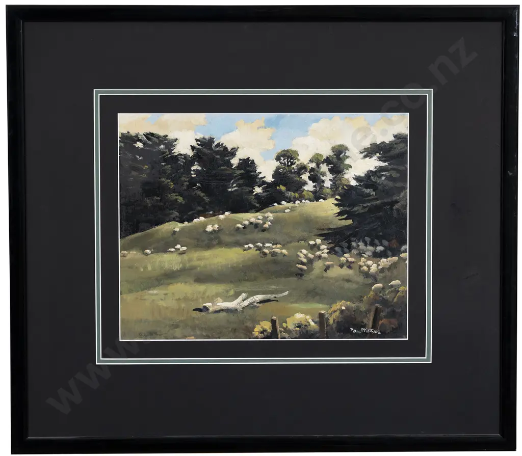 Peter McIntyre - Grazing Sheep - Wairarapa Image 1++