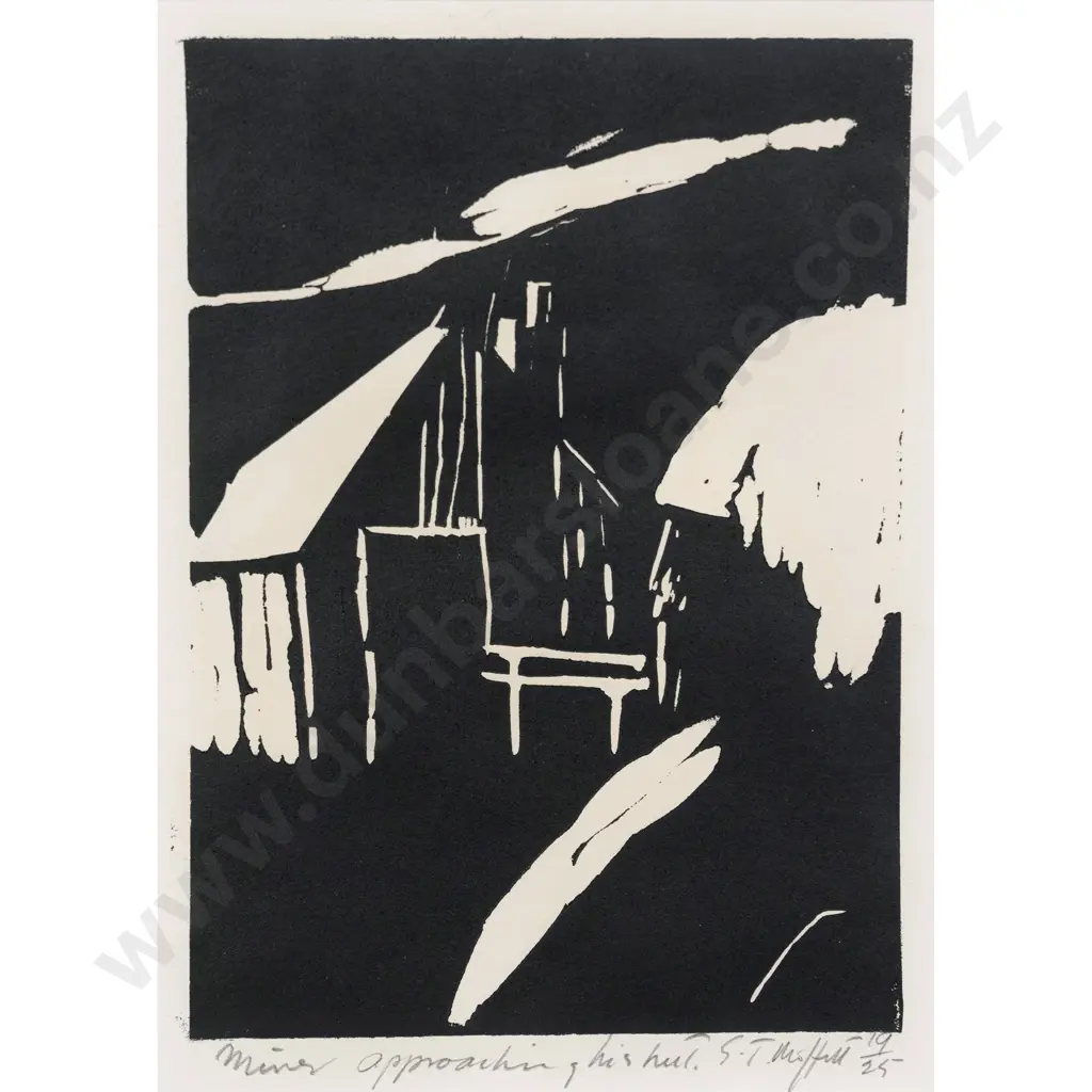 Trevor Moffitt - Miner Approaching His Hut Image 1++