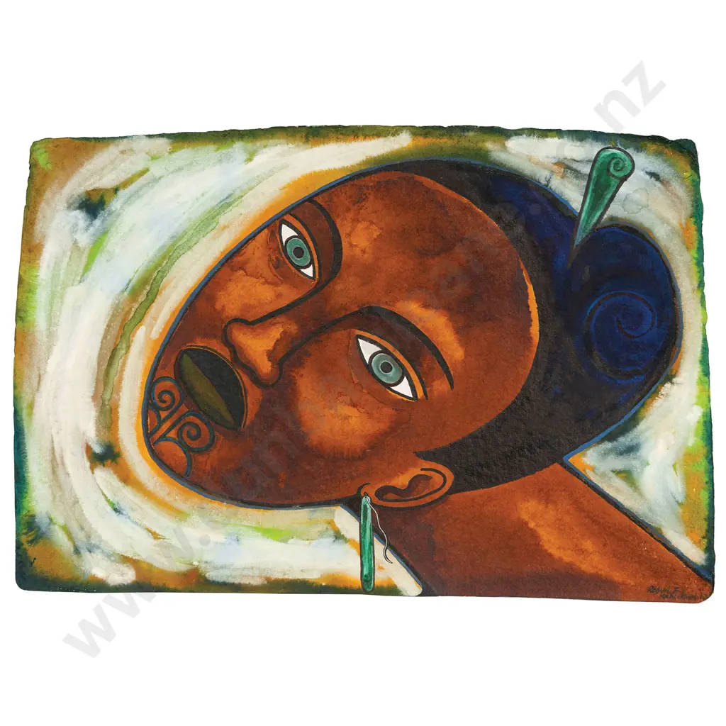 Robyn Kahukiwa - Wahine me Here Pounamu Image 1++