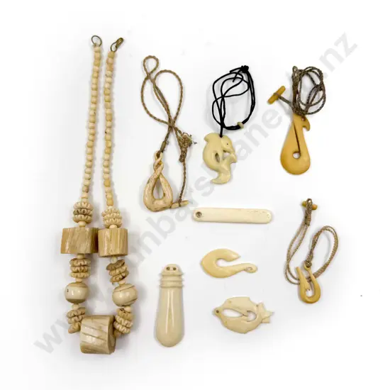 Qty of Assorted Bone Necklaces and Pendants etc