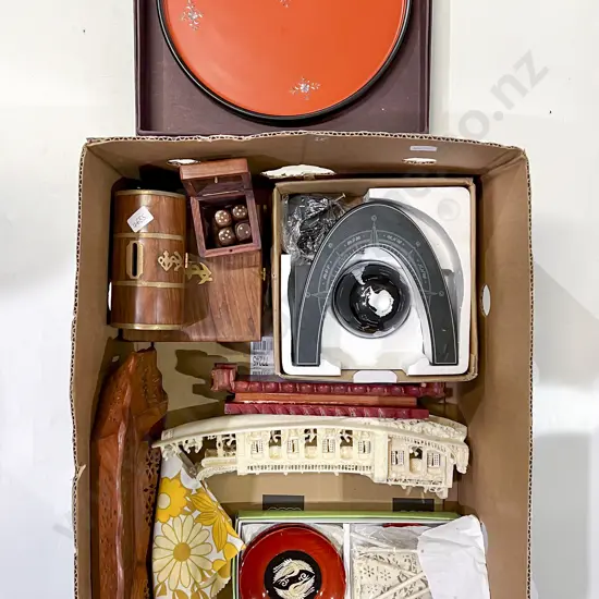 Box of Assorted Including As New Levitating Globe etc