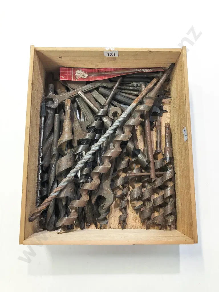 Box Qty of Assorted Vintage Auger Drill Bits Etc Image 1++