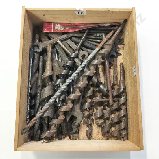 Box Qty of Assorted Vintage Auger Drill Bits Etc
