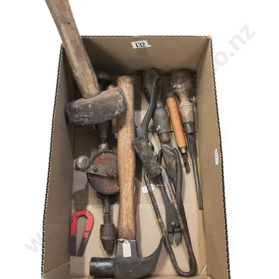 Box of Assorted Vintage Tools