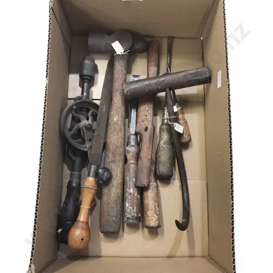 Box of Assorted Vintage Tools
