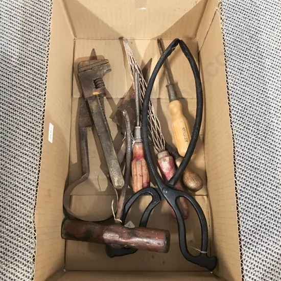 Box Qty of Assorted Vintage Tools
