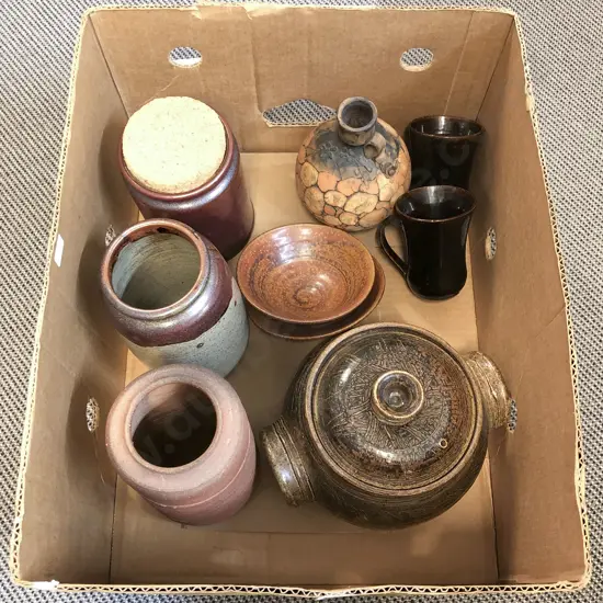 Box of Assorted NZ Pottery