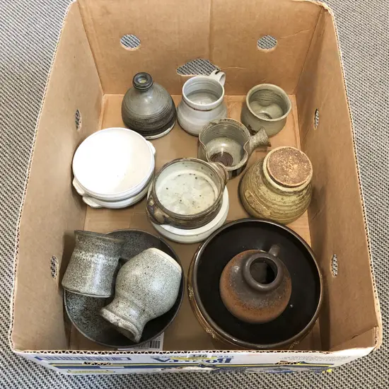 Box of Assorted NZ Pottery