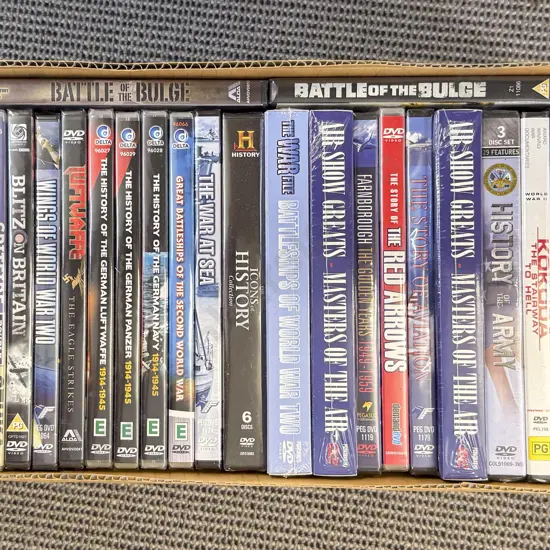 Box of Assorted DVDs