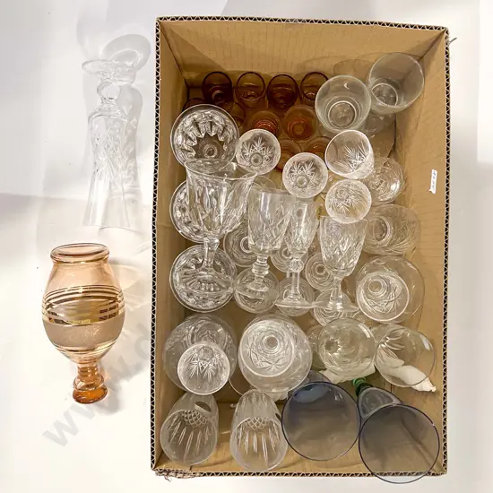 Qty of Assorted Crystal and Glassware