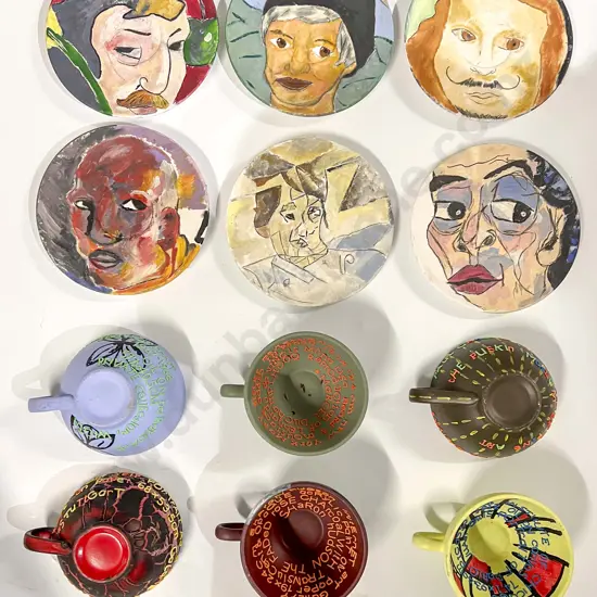 Qty of Classical Artist Decorated Cups and Saucers