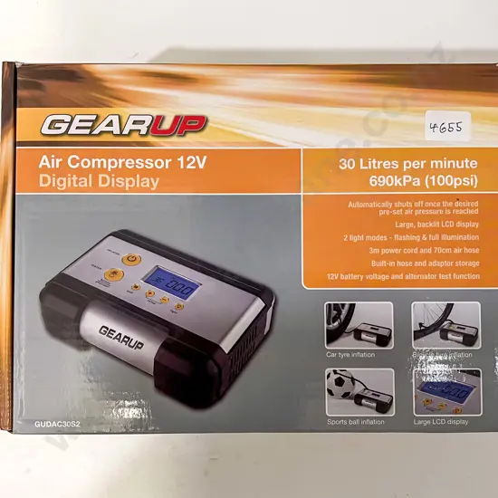 Boxed 12V Digital Display Air Compressor
