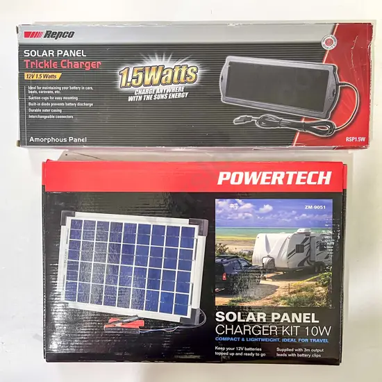 Two Boxed Solar Panel Chargers