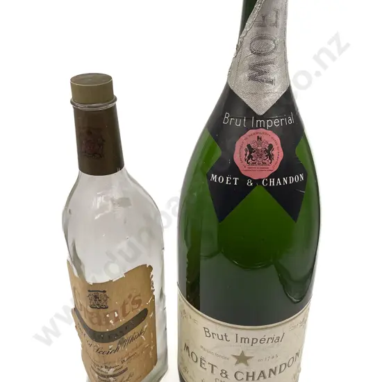 Novelty Moet & Chandon Bottle with Novelty Grants Whiskey Bottle