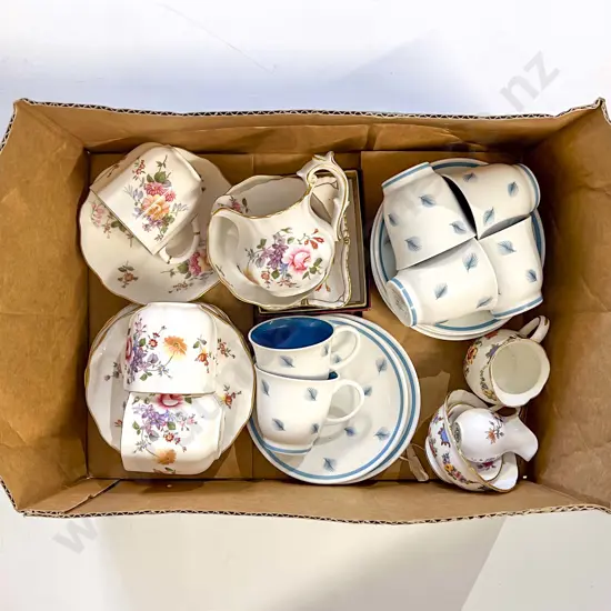 Box of Assorted Fancy China Including RCD and Susie Cooper