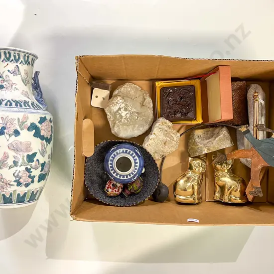 Box of Assorted China and Ornaments