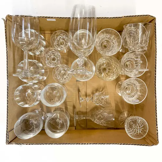 Qty of Assorted Crystal and Glassware