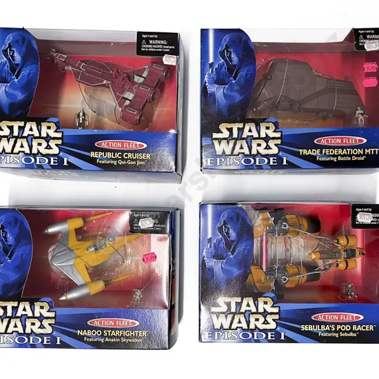 Star Wars - Episode I Action Fleet Spacecrafts x 4