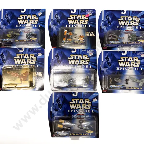 Star Wars Episode I Micro Machines Pod Racers x 7
