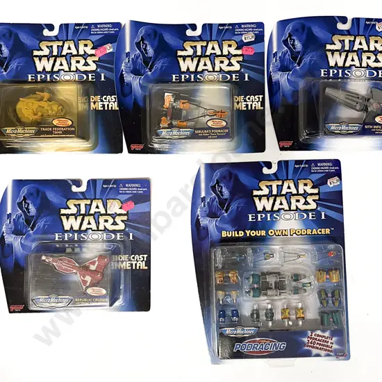 Star Wars Episode I Micro Machines Spacecraft x 5