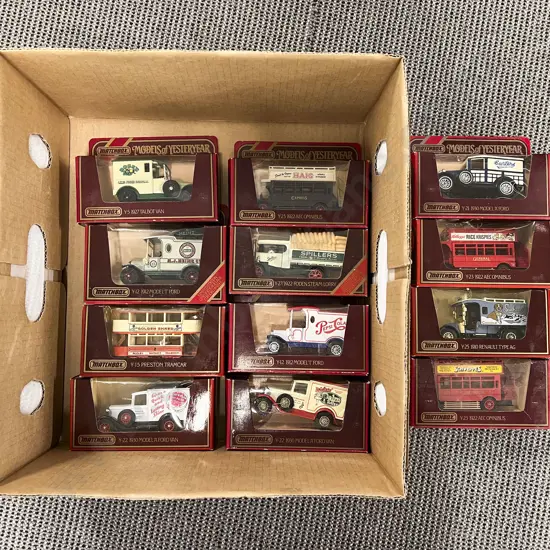Models of Yesteryear 12 Red Boxed Models