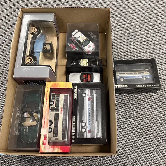 Eight Boxed and Unboxed Vehicle Models