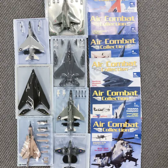 Seven Air Combat Collection Bubble Packed Models
