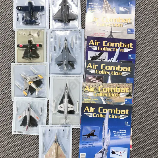 Eight Air Combat Collection Bubble Packed Models