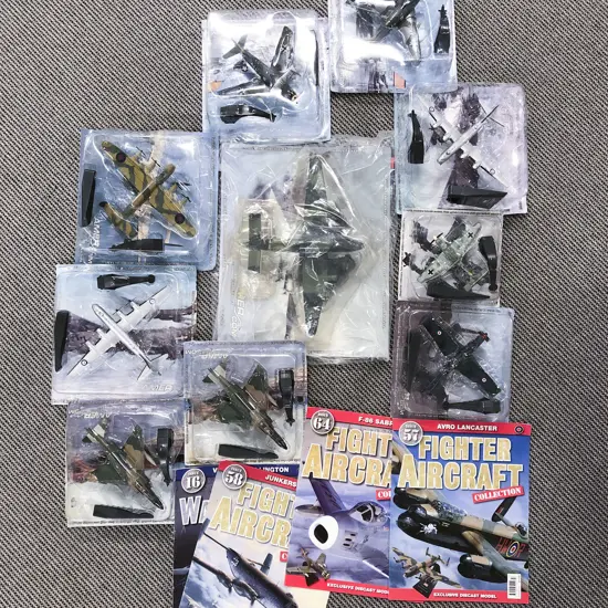 Fighter Aircraft Boxed Models x 10