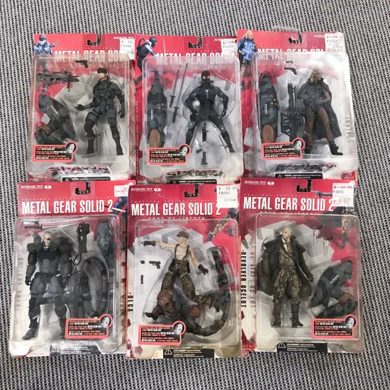 Six Bubble Packed Metal Gear Solid 2 Models