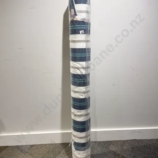 Bolt of Fabric - Teal Taupe Navy white Stripes Jacquard Type 25M