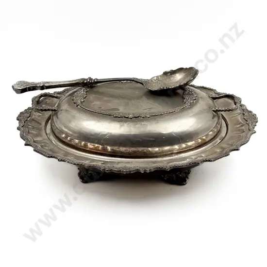 Footed Ornate S/P Tureen