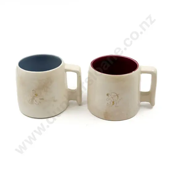 Two O.C. Stephens Zodiac Mugs (faults)