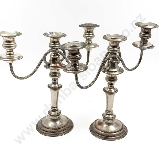Pair of S/P Candelabras
