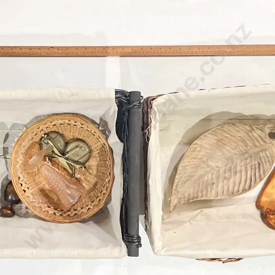 Baskets of Assorted Collectables Including Royal Worcester Egg Coddlers etc