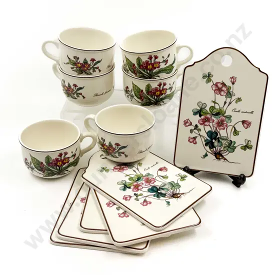 Villeroy & Boch "Botanica" Pattern - 6 x Mugs and 6 x Cheese Boards/Trivets