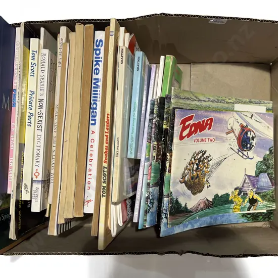 Box of Assorted Newpaper Comic Books