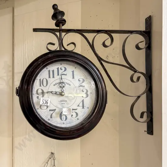 Reproduction Railway Clock on Bracket