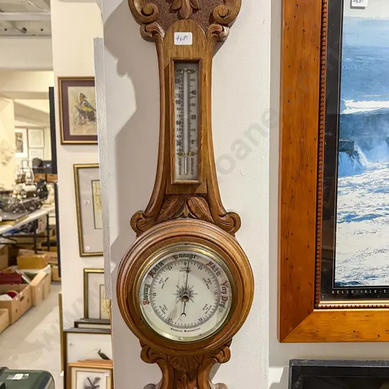Carved Wall Barometer