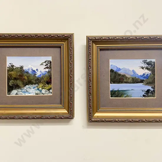 Pair of Rena Swift Oil on Board Landscapes