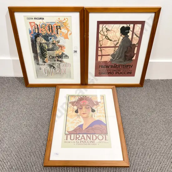 Three Reproduction Opera Posters