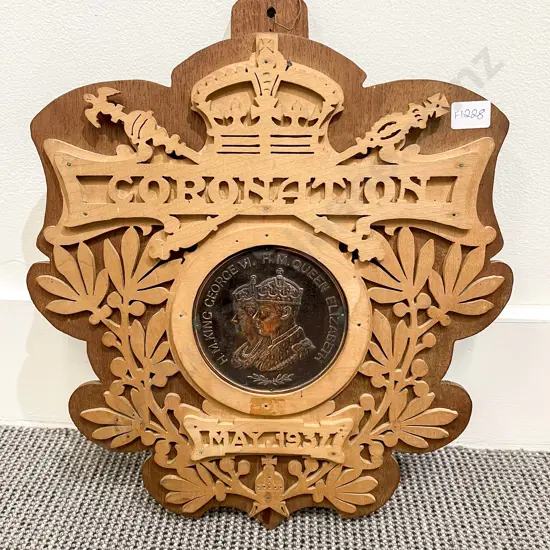 King George & Queen Mary Coronation Plaque May 1937