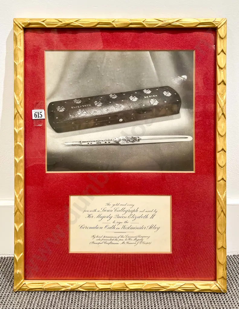 Framed QE II Coronation Memorabilia Image 1++