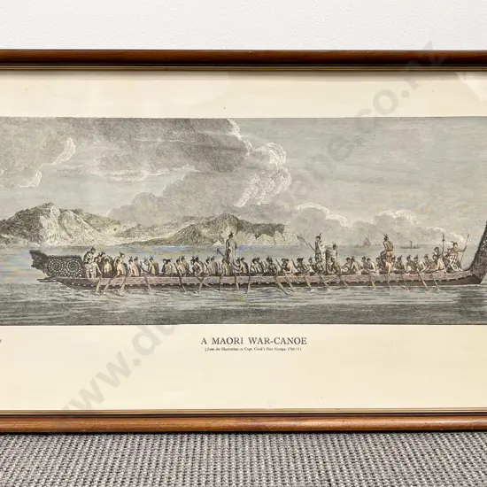 Maori War-Canoe - Avon Historical Print
